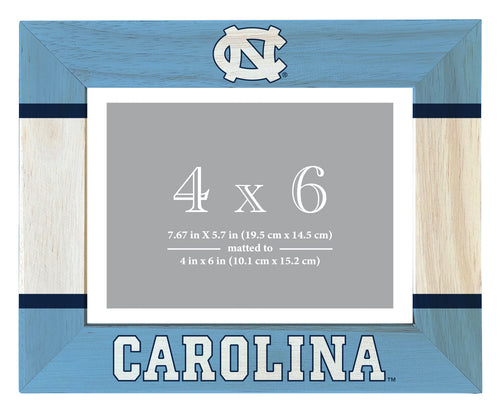 UNC Tar Heels Wooden Photo Frame - Customizable 4 x 6 Inch - Elegant Matted Display for Memories