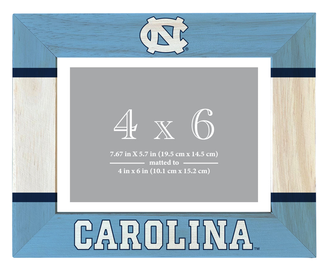 UNC Tar Heels Wooden Photo Frame - Customizable 4 x 6 Inch - Elegant Matted Display for Memories