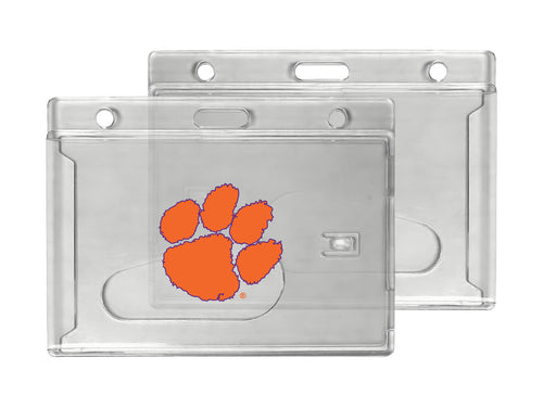 Clemson Tigers Officially Licensed Clear View ID Holder - Collegiate Badge Protection