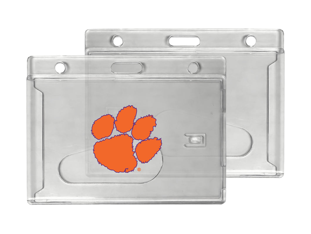 Clemson Tigers Officially Licensed Clear View ID Holder - Collegiate Badge Protection