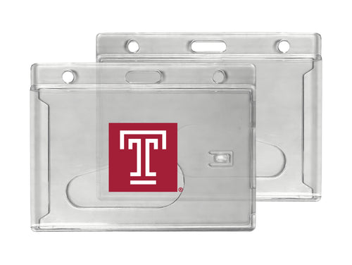 Temple University Officially Licensed Clear View ID Holder - Collegiate Badge Protection