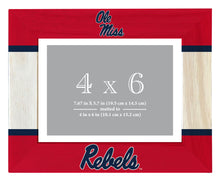 Load image into Gallery viewer, Mississippi Rebels &quot;Ole Miss&quot; Wooden Photo Frame - Customizable 4 x 6 Inch - Elegant Matted Display for Memories
