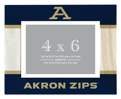 Akron Zips Wooden Photo Frame - Customizable 4 x 6 Inch - Elegant Matted Display for Memories