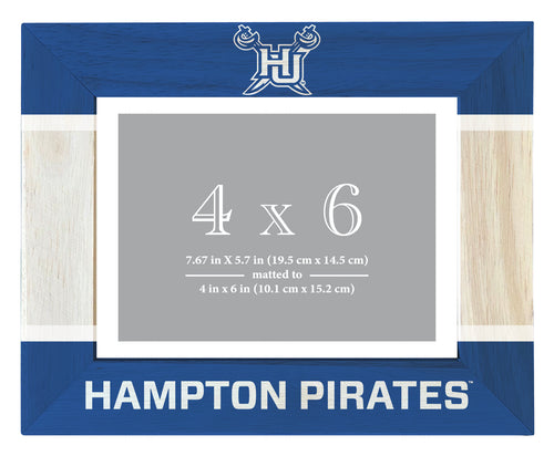 Hampton University Wooden Photo Frame - Customizable 4 x 6 Inch - Elegant Matted Display for Memories