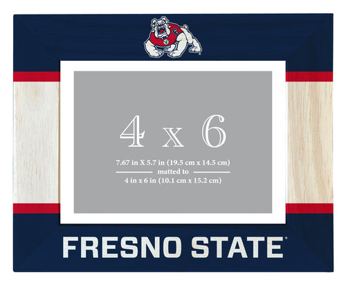 Fresno State Bulldogs Wooden Photo Frame - Customizable 4 x 6 Inch - Elegant Matted Display for Memories