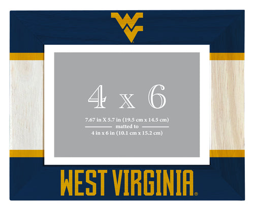 West Virginia Mountaineers Wooden Photo Frame - Customizable 4 x 6 Inch - Elegant Matted Display for Memories