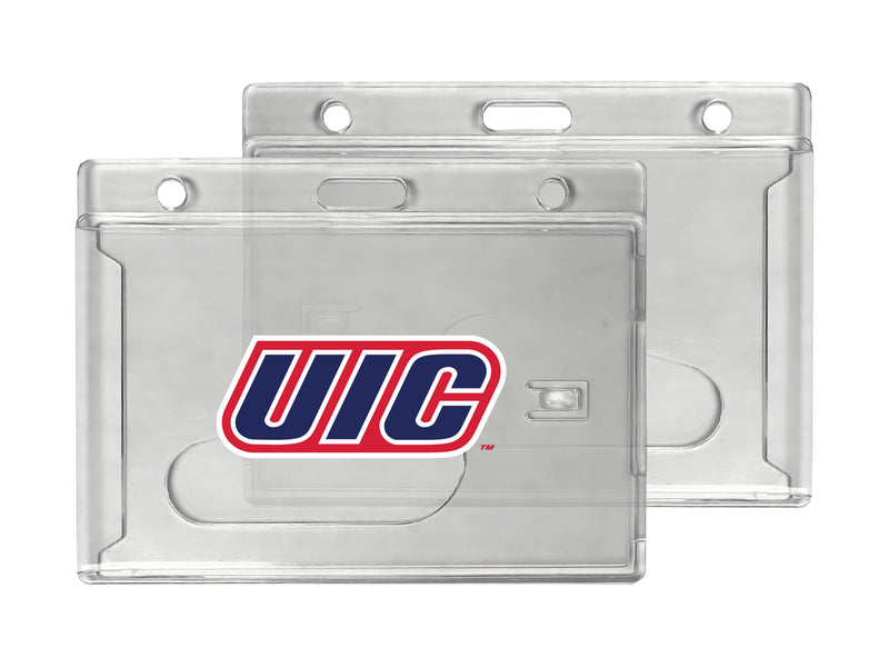 University of Illinois at Chicago Officially Licensed Clear View ID Holder - Collegiate Badge Protection