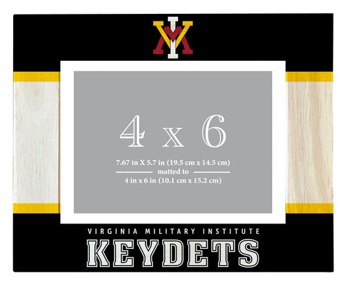 VMI Keydets Wooden Photo Frame - Customizable 4 x 6 Inch - Elegant Matted Display for Memories
