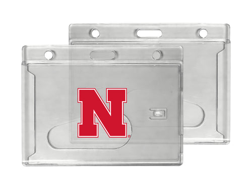 Nebraska Cornhuskers Officially Licensed Clear View ID Holder - Collegiate Badge Protection