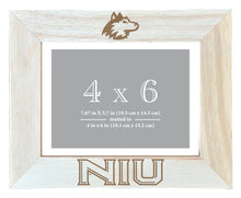Load image into Gallery viewer, Northern Illinois Huskies Wooden Photo Frame - Customizable 4 x 6 Inch - Elegant Matted Display for Memories
