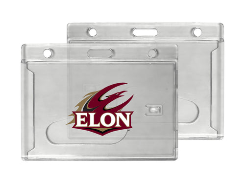 Elon University Officially Licensed Clear View ID Holder - Collegiate Badge Protection