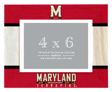 Load image into Gallery viewer, Maryland Terrapins Wooden Photo Frame - Customizable 4 x 6 Inch - Elegant Matted Display for Memories

