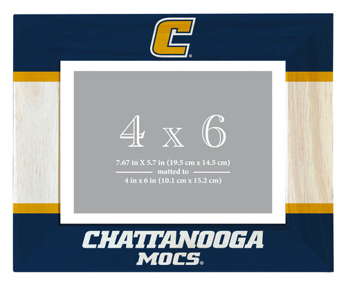 University of Tennessee at Chattanooga Wooden Photo Frame - Customizable 4 x 6 Inch - Elegant Matted Display for Memories