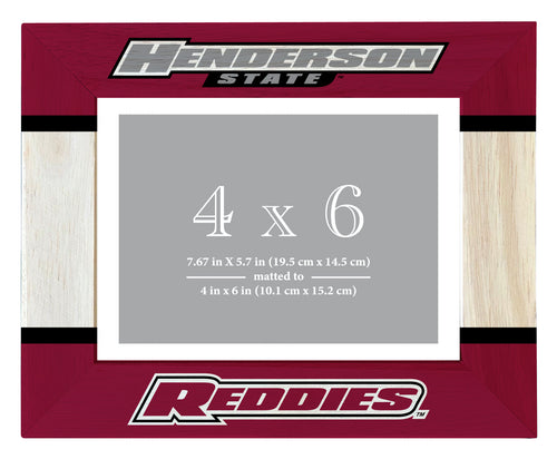 Henderson State Reddies Wooden Photo Frame - Customizable 4 x 6 Inch - Elegant Matted Display for Memories