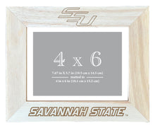 Load image into Gallery viewer, Savannah State University Wooden Photo Frame - Customizable 4 x 6 Inch - Elegant Matted Display for Memories
