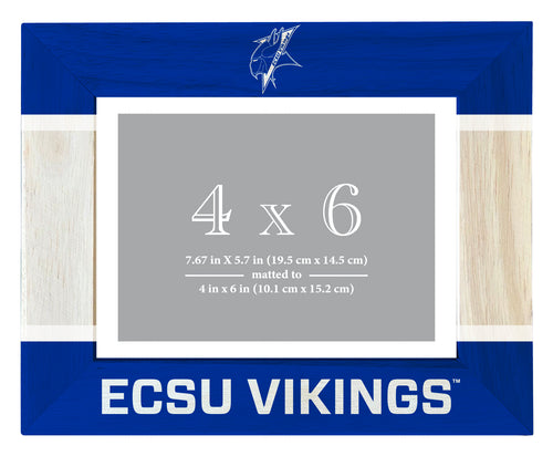 Elizabeth City State University Wooden Photo Frame - Customizable 4 x 6 Inch - Elegant Matted Display for Memories