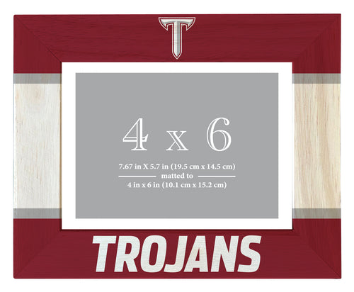 Troy University Wooden Photo Frame - Customizable 4 x 6 Inch - Elegant Matted Display for Memories