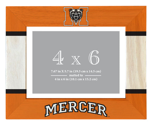 Mercer University Wooden Photo Frame - Customizable 4 x 6 Inch - Elegant Matted Display for Memories