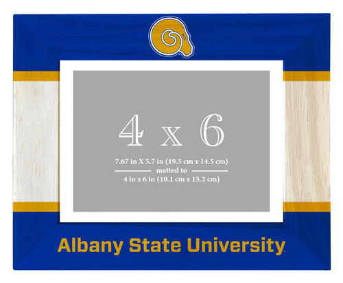 Albany State University Wooden Photo Frame - Customizable 4 x 6 Inch - Elegant Matted Display for Memories