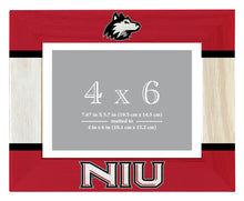 Load image into Gallery viewer, Northern Illinois Huskies Wooden Photo Frame - Customizable 4 x 6 Inch - Elegant Matted Display for Memories
