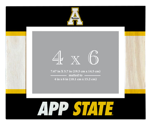 Appalachian State Wooden Photo Frame - Customizable 4 x 6 Inch - Elegant Matted Display for Memories