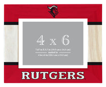 Load image into Gallery viewer, Rutgers Scarlet Knights Wooden Photo Frame - Customizable 4 x 6 Inch - Elegant Matted Display for Memories
