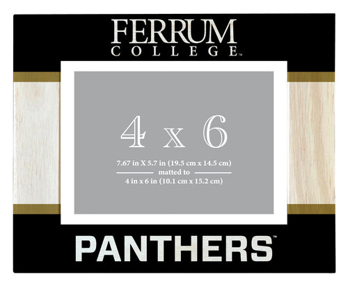 Ferrum College Wooden Photo Frame - Customizable 4 x 6 Inch - Elegant Matted Display for Memories