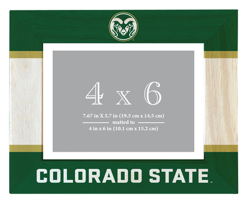 Colorado State Rams Wooden Photo Frame - Customizable 4 x 6 Inch - Elegant Matted Display for Memories