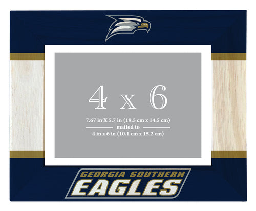 Georgia Southern Eagles Wooden Photo Frame - Customizable 4 x 6 Inch - Elegant Matted Display for Memories
