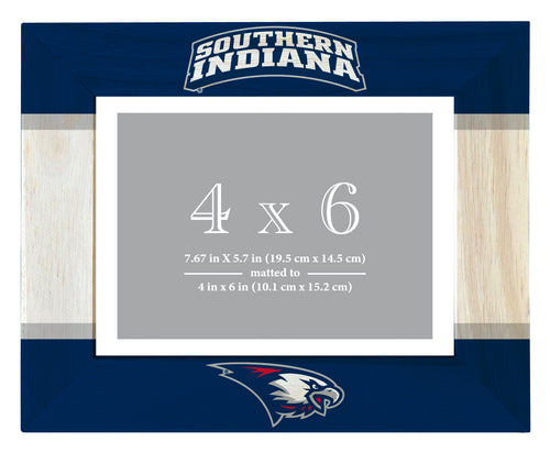 University of Southern Indiana Wooden Photo Frame - Customizable 4 x 6 Inch - Elegant Matted Display for Memories