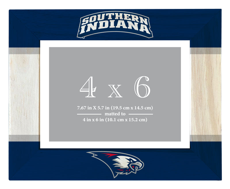 University of Southern Indiana Wooden Photo Frame - Customizable 4 x 6 Inch - Elegant Matted Display for Memories
