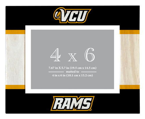 Virginia Commonwealth Wooden Photo Frame - Customizable 4 x 6 Inch - Elegant Matted Display for Memories