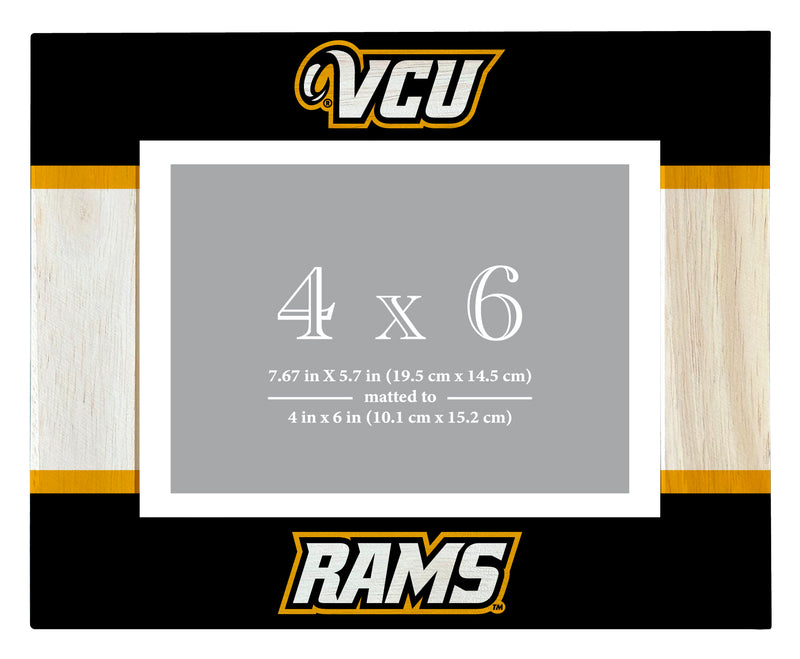 Virginia Commonwealth Wooden Photo Frame - Customizable 4 x 6 Inch - Elegant Matted Display for Memories