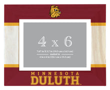 Load image into Gallery viewer, Minnesota Duluth Bulldogs Wooden Photo Frame - Customizable 4 x 6 Inch - Elegant Matted Display for Memories
