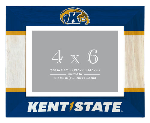 Kent State University Wooden Photo Frame - Customizable 4 x 6 Inch - Elegant Matted Display for Memories