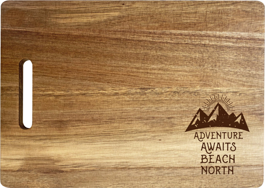Beach North Dakota Camping Souvenir Engraved Wooden Cutting Board 14