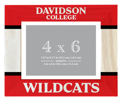Davidson College Wooden Photo Frame - Customizable 4 x 6 Inch - Elegant Matted Display for Memories