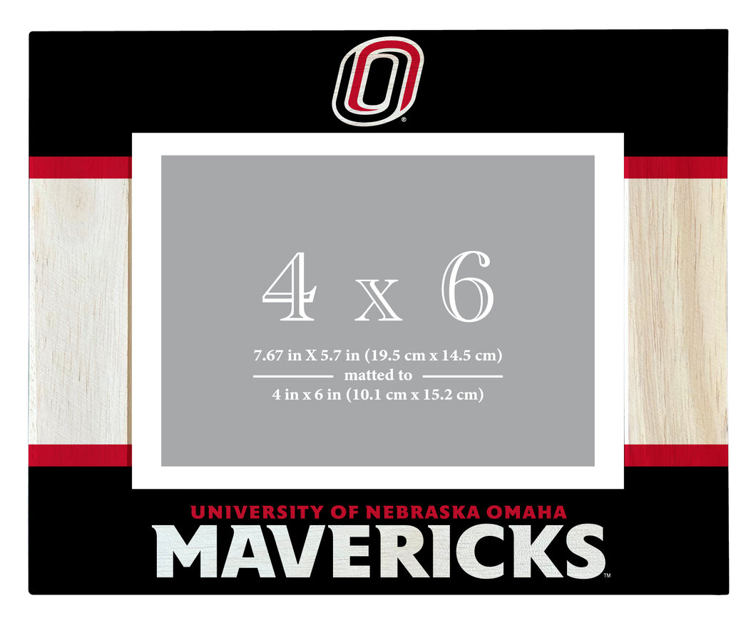 Nebraska at Omaha Wooden Photo Frame - Customizable 4 x 6 Inch - Elegant Matted Display for Memories