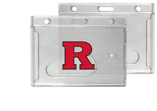 Rutgers Scarlet Knights Officially Licensed Clear View ID Holder - Collegiate Badge Protection