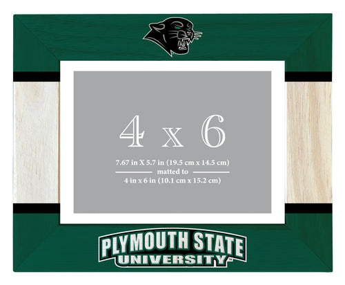 Plymouth State University Wooden Photo Frame - Customizable 4 x 6 Inch - Elegant Matted Display for Memories
