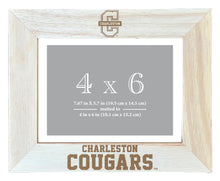 Load image into Gallery viewer, College of Charleston Wooden Photo Frame - Customizable 4 x 6 Inch - Elegant Matted Display for Memories
