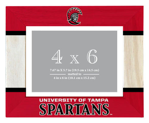 University of Tampa Spartans Wooden Photo Frame - Customizable 4 x 6 Inch - Elegant Matted Display for Memories