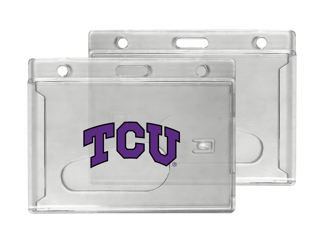 Texas Christian University Officially Licensed Clear View ID Holder - Collegiate Badge Protection