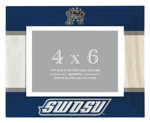 Southwestern Oklahoma State University Wooden Photo Frame - Customizable 4 x 6 Inch - Elegant Matted Display for Memories