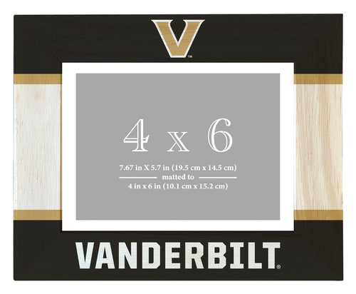 Vanderbilt University Wooden Photo Frame - Customizable 4 x 6 Inch - Elegant Matted Display for Memories