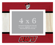 Load image into Gallery viewer, Ohio Wesleyan University Wooden Photo Frame - Customizable 4 x 6 Inch - Elegant Matted Display for Memories
