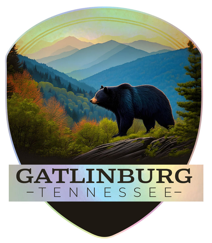 Gatlinburg Tennessee Holographic Charm Durable Vinyl Decal Sticker B