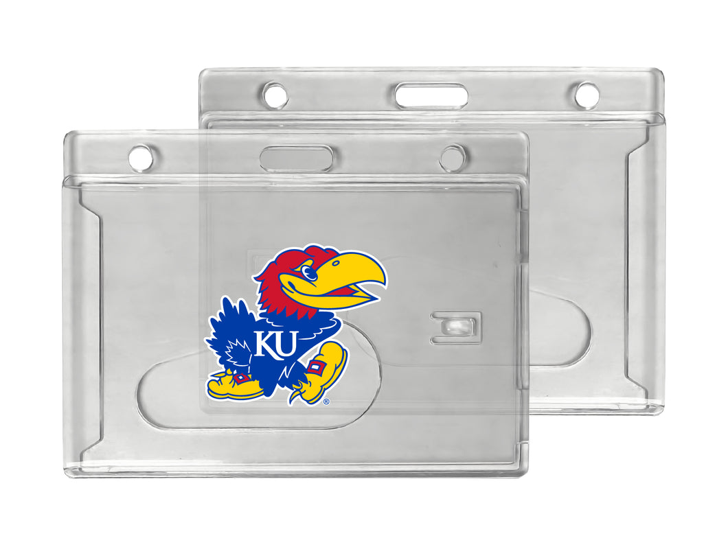Kansas Jayhawks Officially Licensed Clear View ID Holder - Collegiate Badge Protection
