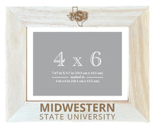 Load image into Gallery viewer, Midwestern State University Mustangs Wooden Photo Frame - Customizable 4 x 6 Inch - Elegant Matted Display for Memories
