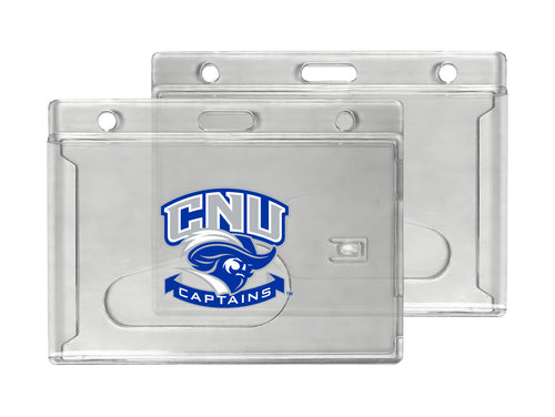 Christopher Newport Captains Officially Licensed Clear View ID Holder - Collegiate Badge Protection
